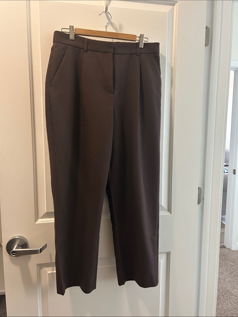 Abercrombie Women's Tailored High-Rise Trousers - Dark Brown